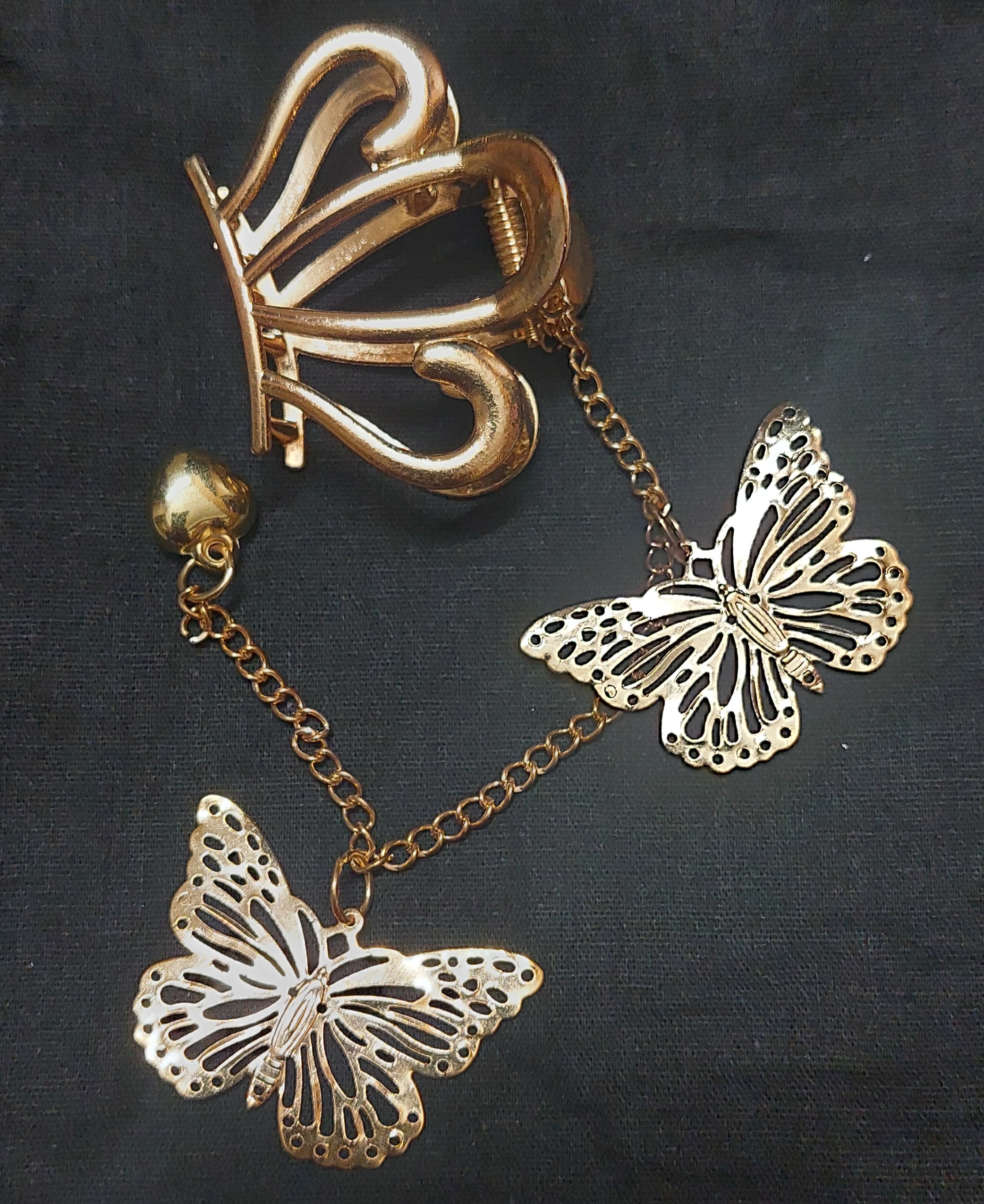 Tiara shape with butterfly hairclip