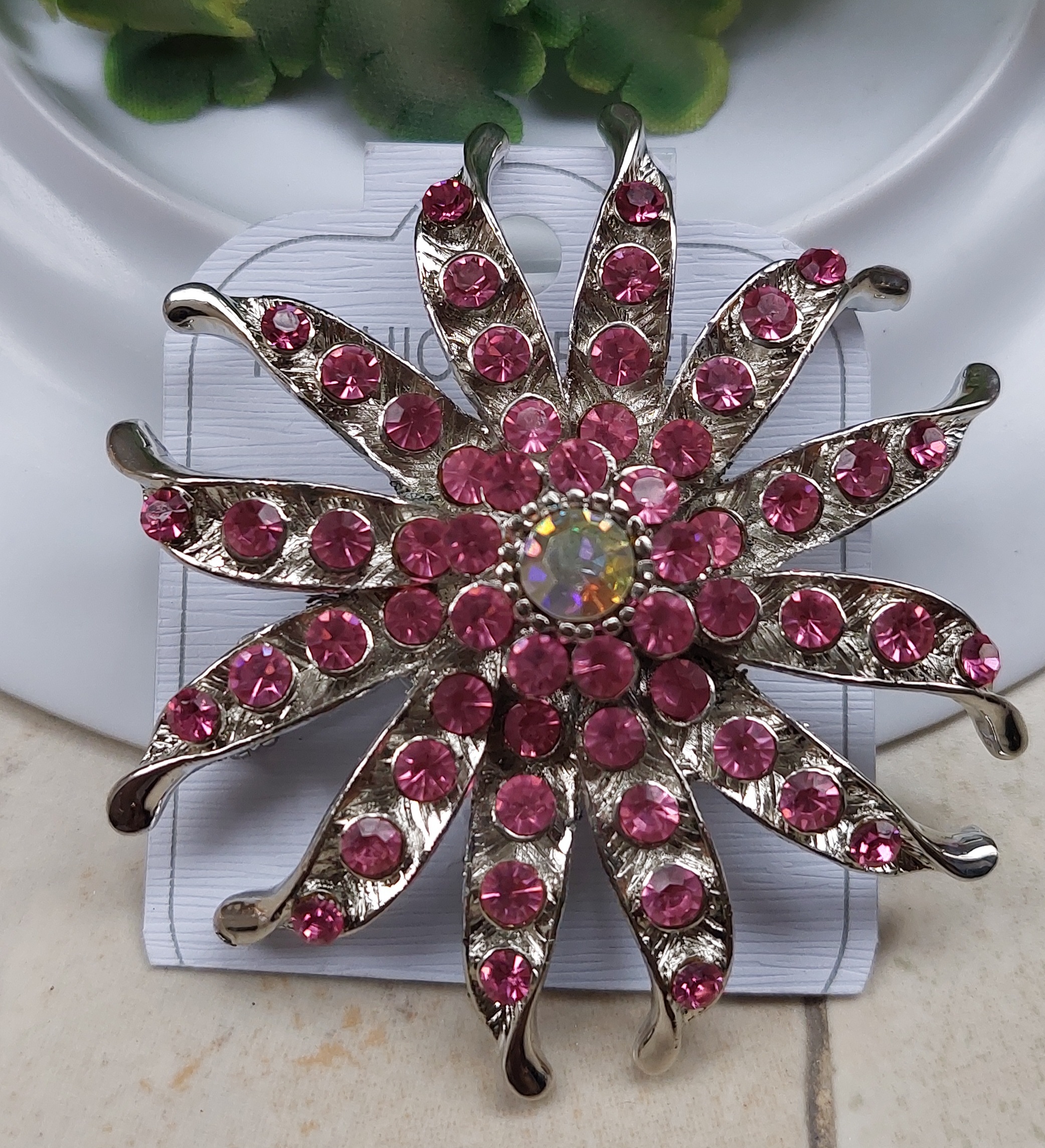 Sun Flower Brooch (Pink)